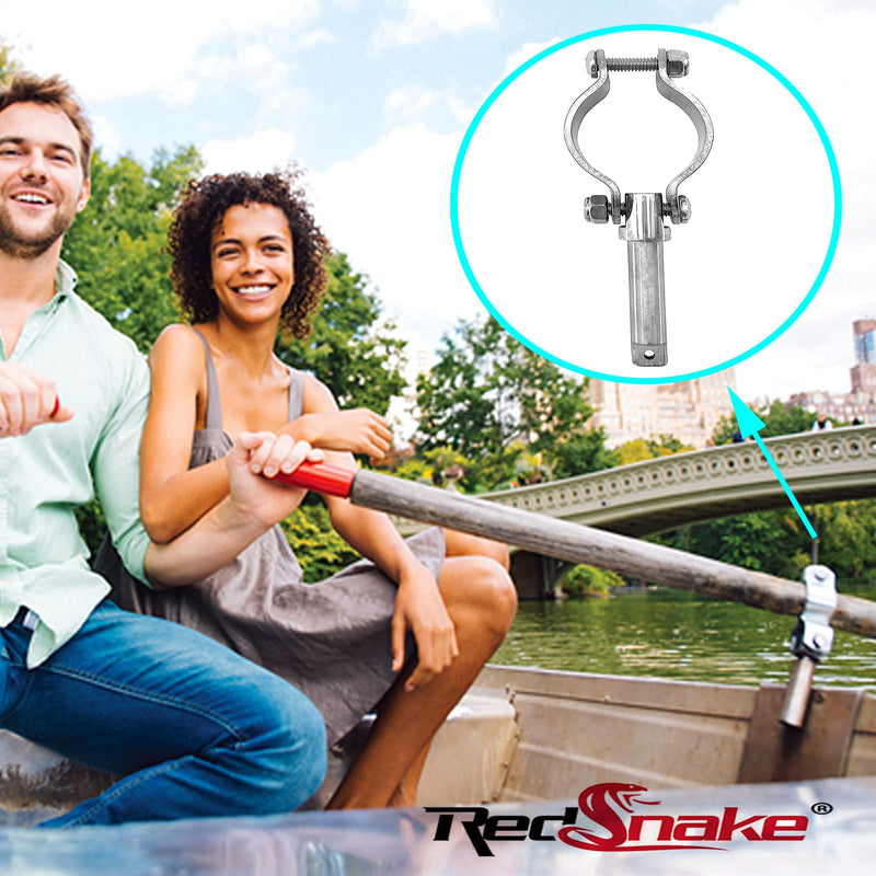 RedSnake Marine Oarlock Socket 316 Stainless Steel Heavy Duty Clamp on Shaft Rowlock Oarlock Side Mount Rowlock Paddle or Yacht Boats Water Rafts Kayaks Dinghy Lifeboat2-Pack Adjustable Fixture