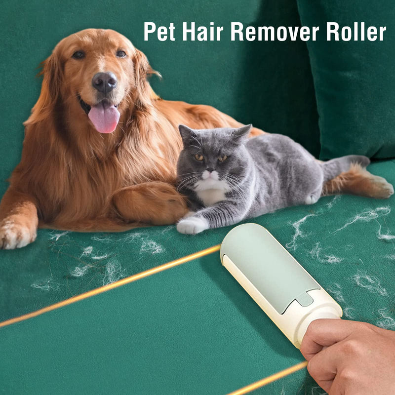 71Nmly 2pcs Pet Hair Remover Roller,Reusable Animal Hair Remover Brush,Pet Fur Remover for Dog Cats,Easy to Clean Fixed Areas Pet Fur for Bedding,Sofa,Carpets, Furniture, Clothes etc Red+Green