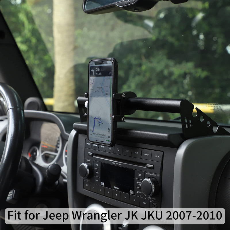 RT-TCZ Dash Mount Phone Holder Cell Phone Holder Interior Accessories for 2007-2010 Jeep Wrangler JK JKU 2 Door 4 Door