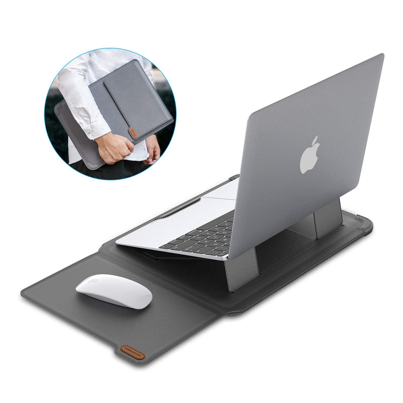 Nillkin Laptop Sleeve for MacBook Air M4(2025)/Pro 13/MacBook Air 13 inch, MacBook Air Sleeve with Laptop Stand and Mouse Pad, Case Bag for 13-14 inch MacBook, ASUS, Dell, HP, Grey Gray