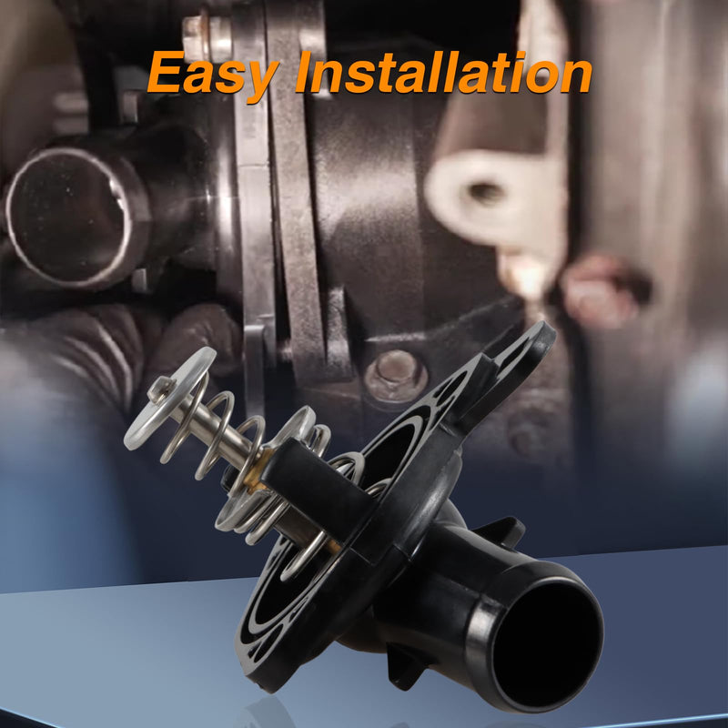 FUSCH Thermostat Housing Kit Assembly Compatible with Honda CR-V 2.4L l4 2002-2006 Civic 2.0L l4 2002-2005 Acura RSX 2.0L l4 2002-2006 Replace#:19301PNA003 1430814 Thermostat Assembly