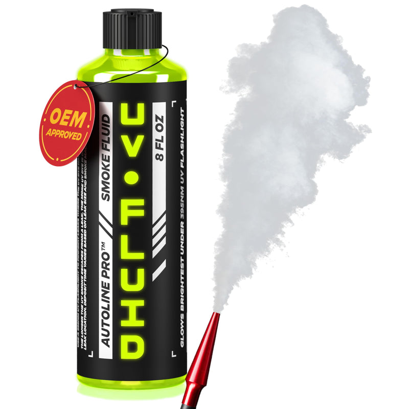  [AUSTRALIA] - AutoLine Pro UV KIT for Smoke Machine Leak Detection with Brightest & High Smoke Density UV Fluid, UV Premium Adjustable Goggle, and 395nm WAVELENGTH Ultraviolet UV Flashlight for EVAP Vacuum leaks