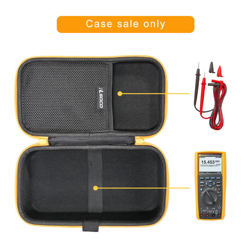 RLSOCO Carrying Case for Fluke 289/287 True-RMS Logging Multimeter & Works with UNI-T UT181A True RMS Data Logging Multimeter (Case Only)