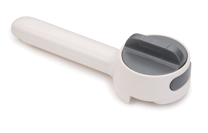 Joseph Joseph Can-Do Plus Compact Can Opener Manual Easy Twist Pull Tab Stainless Steel Portable Space-Saving, White