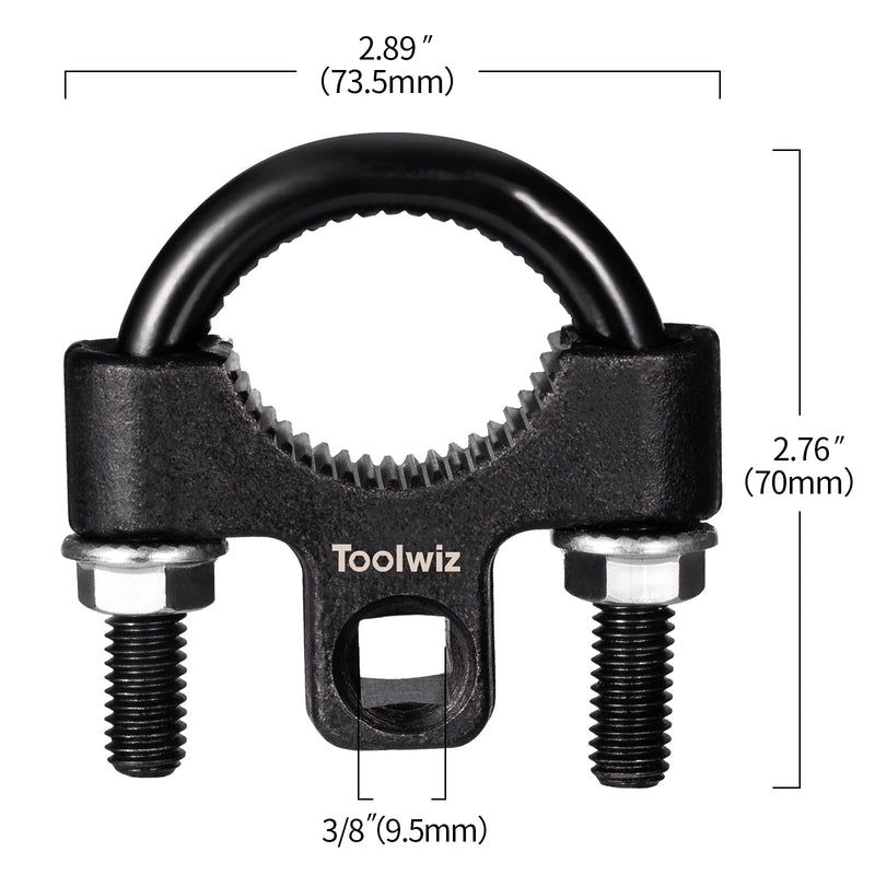 Toolwiz Inner Tie Rod Removal Tool Kit, 3/8'' Universal Low Profile Tool and Inner Tie Rod Hex Wrench Repair Remover 27-42mm End Wrench for 1/2" Square Drive, 2pcs for Most Cars Repair