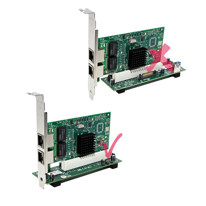 PCIe 1X to Dual Pci Slot Expansion Card PCI-Express 1X Male to PCI Female Adapter for Sound Cards, Network Cards, Fax Cards, Video Capture Cards, Parallel Port Cards