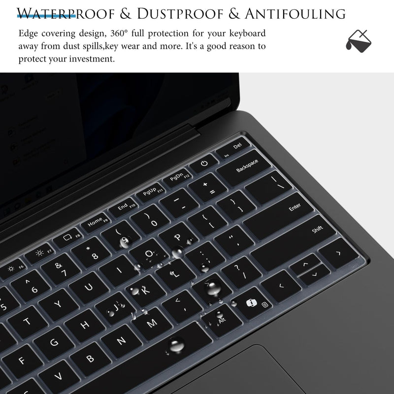 Keyboard Cover Compatible with Microsoft Surface Laptop 2026 2024 | for Microsoft Surface Laptop 8th 7th Edition Copilot+ PC, 13.8 inch & 15 inch, Keyboard Skin Protector, Black