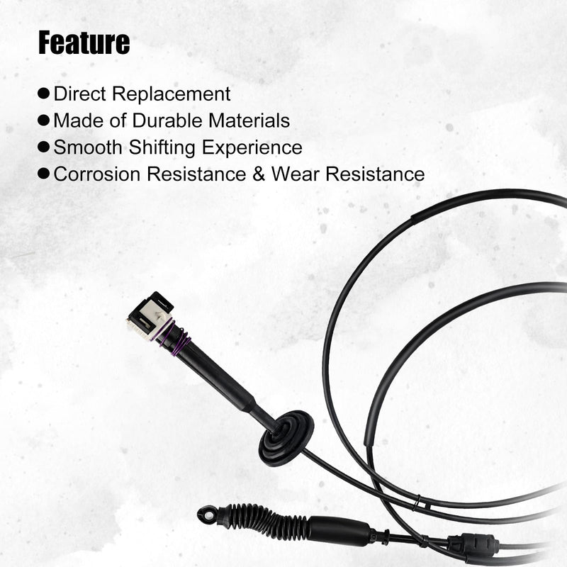 Automatic Transmission Gear Shifter Cable Replacement for 12477640 Compatible with 1999-2007 Chevy Silverado GMC Sierra 1500 2500 3500 Classic