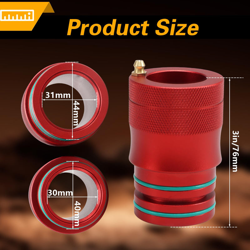 Upgraded 40mm & 44mm Wheel Bearing Greaser Tool with Storage Tube, UTV Front Rear Bearing Greasing Kit Compatible with Polaris Ranger 500 800 900 Sportsman 500 800 1000 RZR 570 800 ACE 570 900