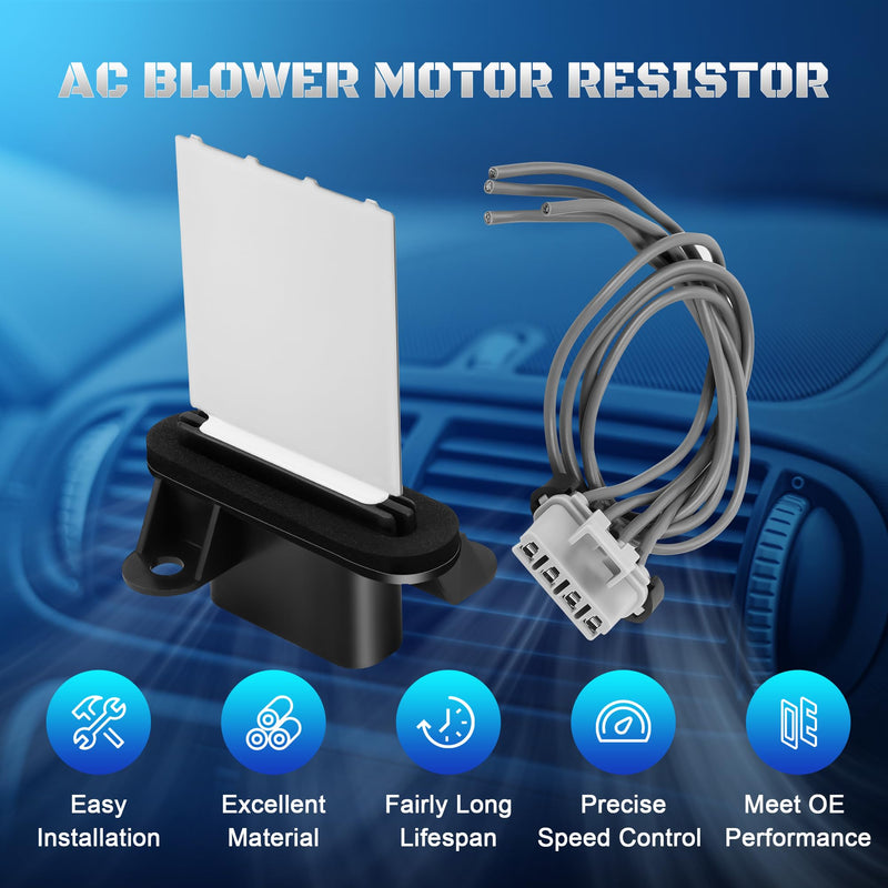 973-582 HVAC Fan Blower Motor Resistor Kit with Wire Harness Compatible with 2005-2020 Toyota Tacoma 8713804050,8713804052,JA1772,4P1650,RU746,RU1435