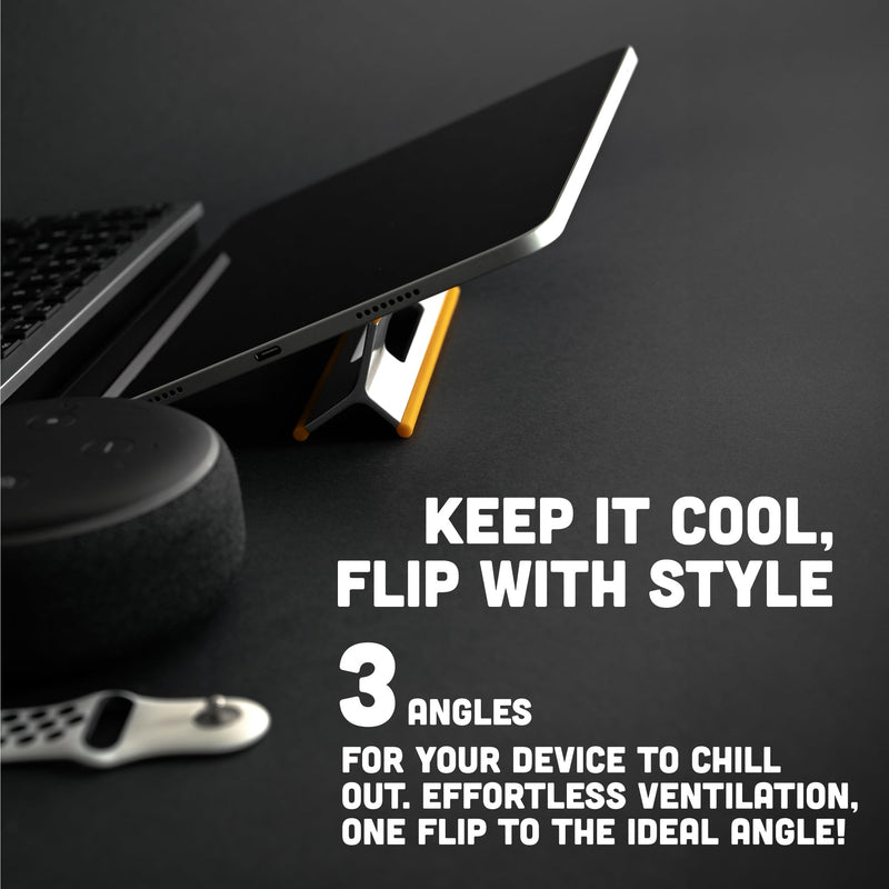 Steepy Portable Laptop Stand for Desk – Adjustable Height, & Portable Laptop Holder – Ergonomic Computer Stand for Cooling & Comfort – Slip-Proof, Sturdy Design – Universal Fit for 13-17 Inch Devices Midnight Matte 1