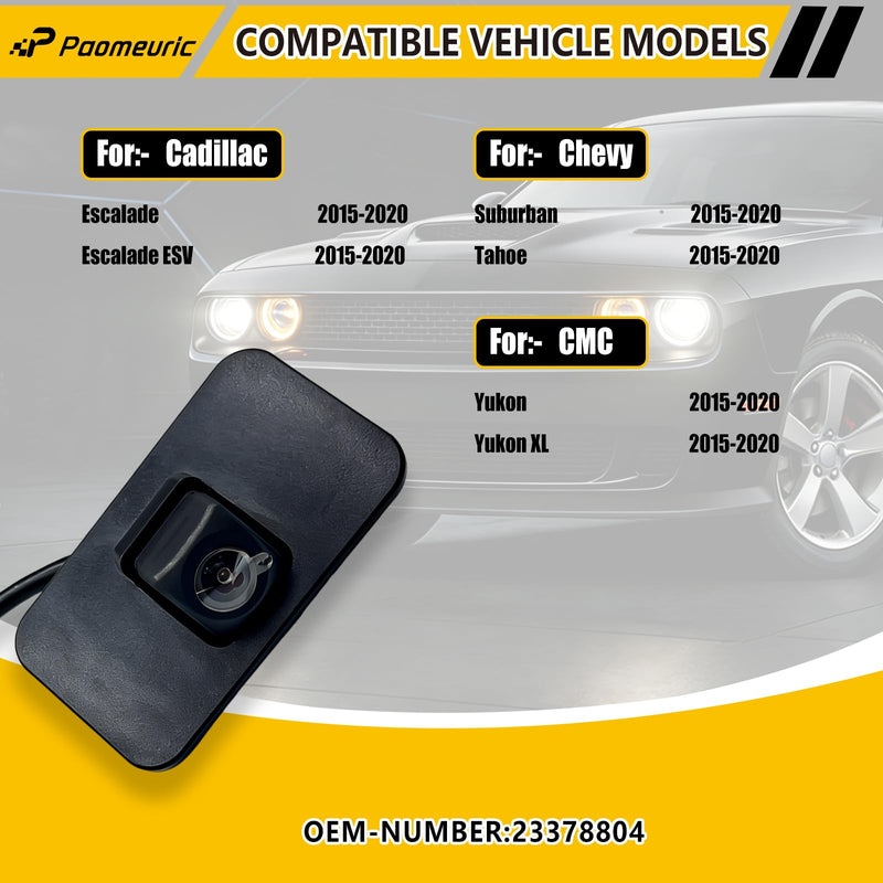 23378804 Rear View Backup Camera Compatible for Chevy Tahoe Suburban for GMC Yukon/Yukon XL for Cadillac Escalade/Escalade ESV Back up Camera for Cars Replaces 23404613 23432248 Black