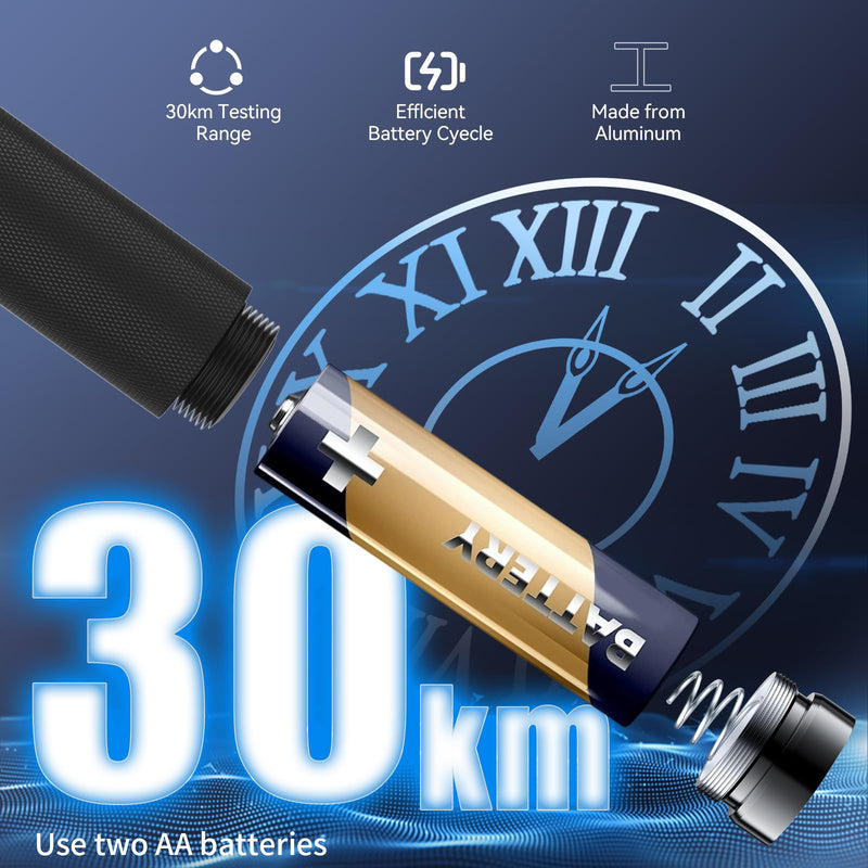 Visual Fault Locator 30KM - VFL Fiber Optic Tester Kit Include Single Mode 9/125um FC Male to LC Female Adapter, Fiber Optic Lights for Network Cable (Battery not Included) 30km-Battery Not Included