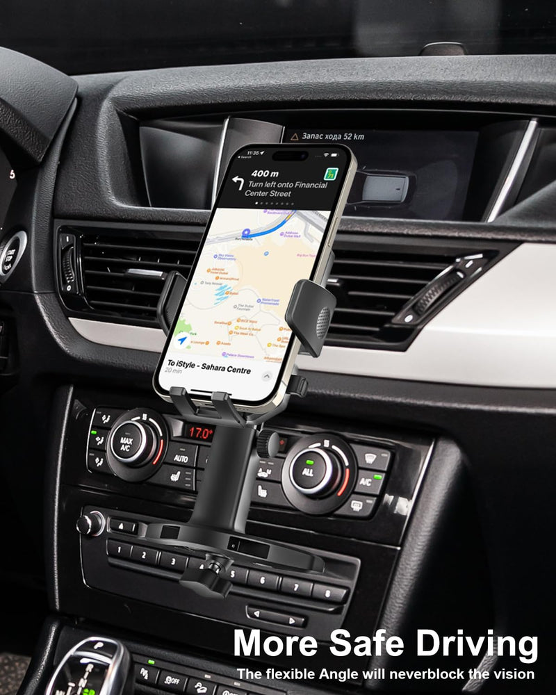 CD Phone Holder for Car - Height Adjustable Car Phone Holder CD Slot, Ultra Sturdy CD Player Cell Phone Holders for Your Car for iPhone 17 Pro Max 16 15 14 13 12 Air Plus, S25, 4-7" Smartphones