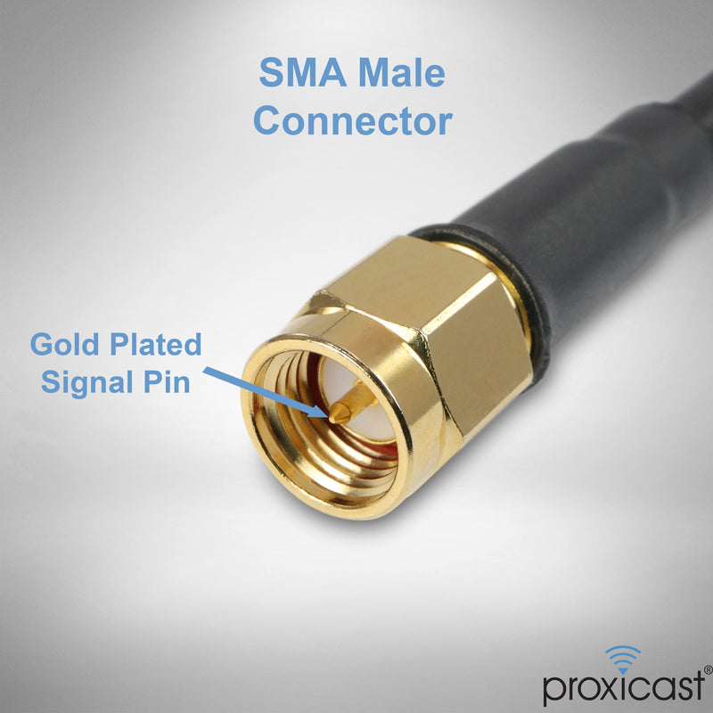 Proxicast 6 ft SMA Male to SMA Female Premium 195 Series Low-Loss Coax Cable (50 Ohm) - Antenna Lead Extender for 4G LTE, 5G Modems/Routers, Ham, ADS-B, & GPS (Not for TV or WiFi) (ANT-140-001-06) CFD195