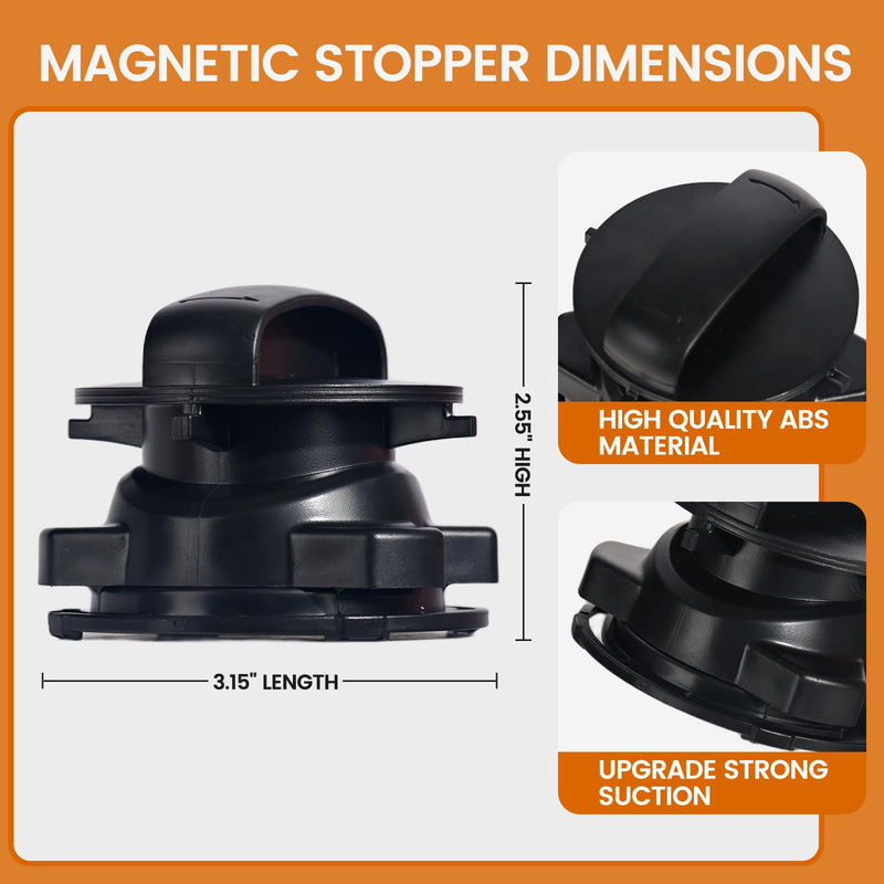 Garbage Disposal 75257 Magnetic Stopper with with Natural Loofah for Insinkerator Sink Garbage Stopper Cover Control & Pro Cover Control Disposer, Replaces 75052/74094/74052/74275, ABS Black