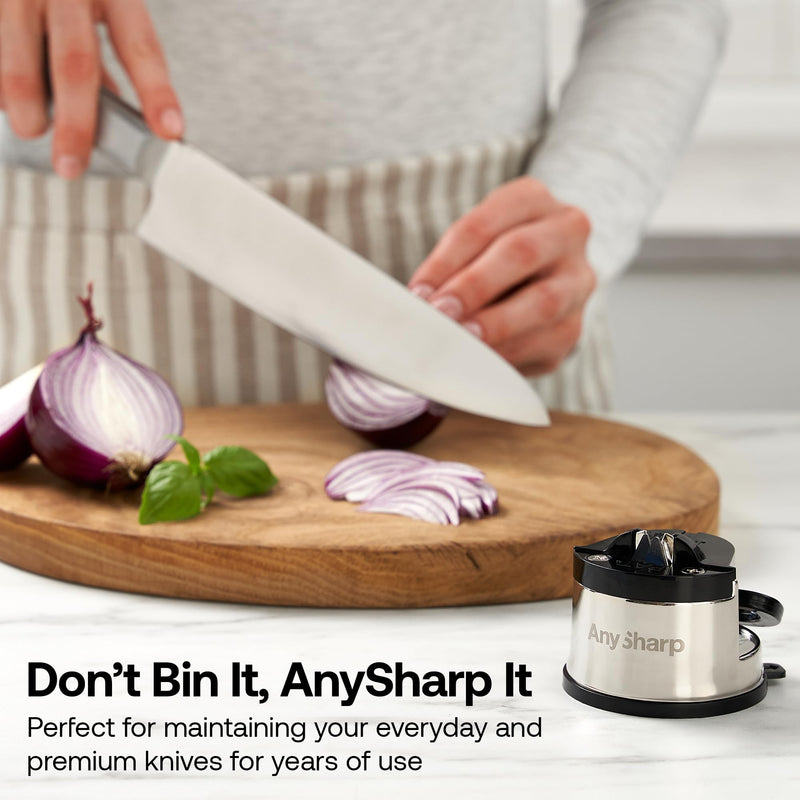 AnySharp Pro Knife Sharpener, Metal Silver