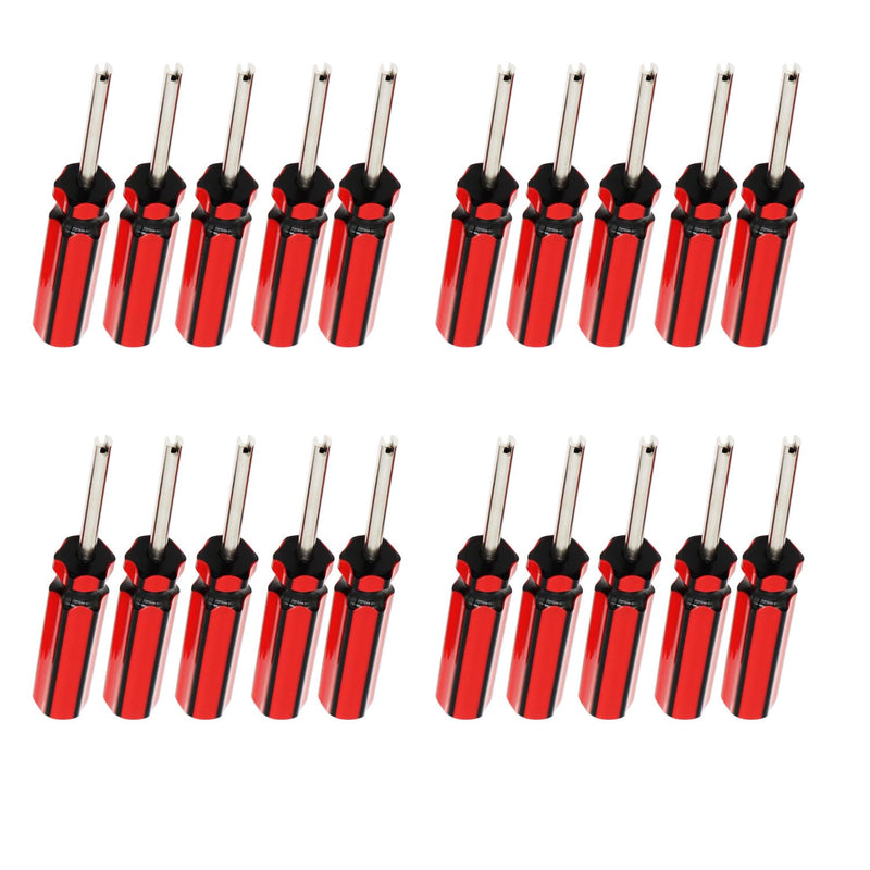 20 Pcs 6523339 Valve Core Removal Tool w/ 8 Tire Valve dust Cap Automotive Car Motorcycle Truck Bike Screwdriver Valve Stem Core Remover Tire Repair Install Tool