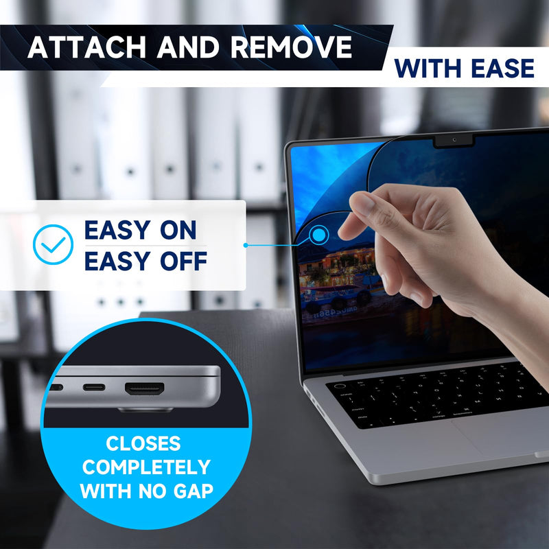 Yamaya Laptop Privacy Screen MacBook Pro 16 Inch (2021-2023, M1,M2) -A2485/A2780, Removable Computer Screen Privacy Shield for Mac 16 Inch MacBook 16 inch