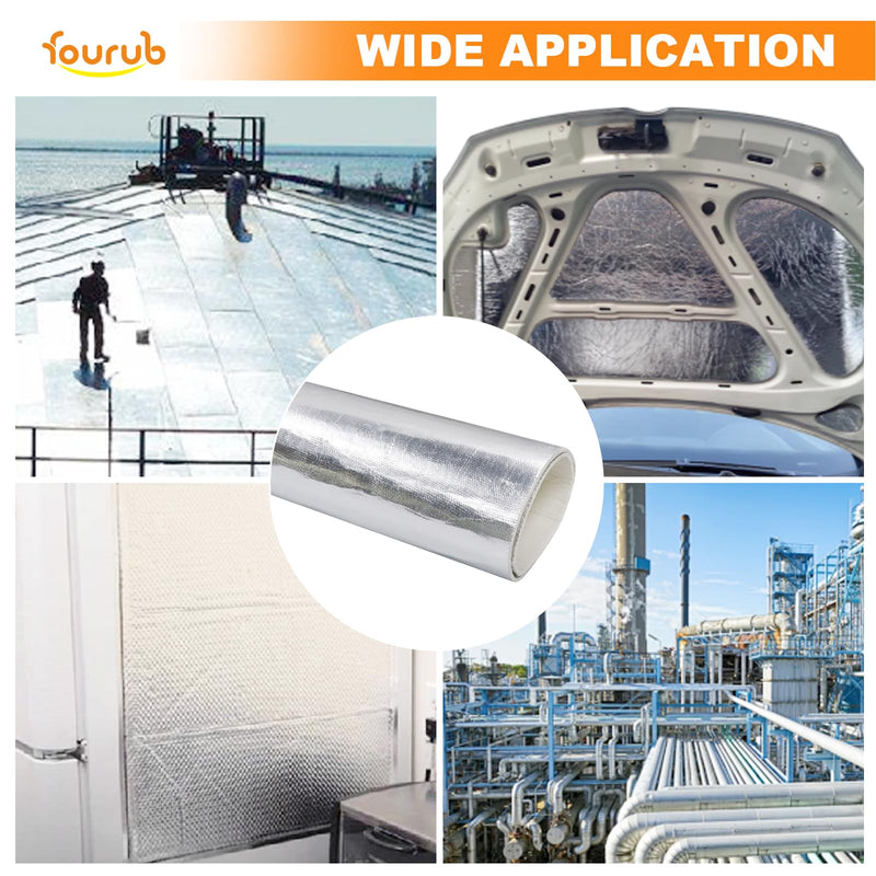 Automotive Aluminized Heat Shield Up to 2280°F High Temp Thermal Barrier Fiber (None Adhesive Backed) (1/4" X 36" X 24") 1/4" X 36" X 24"