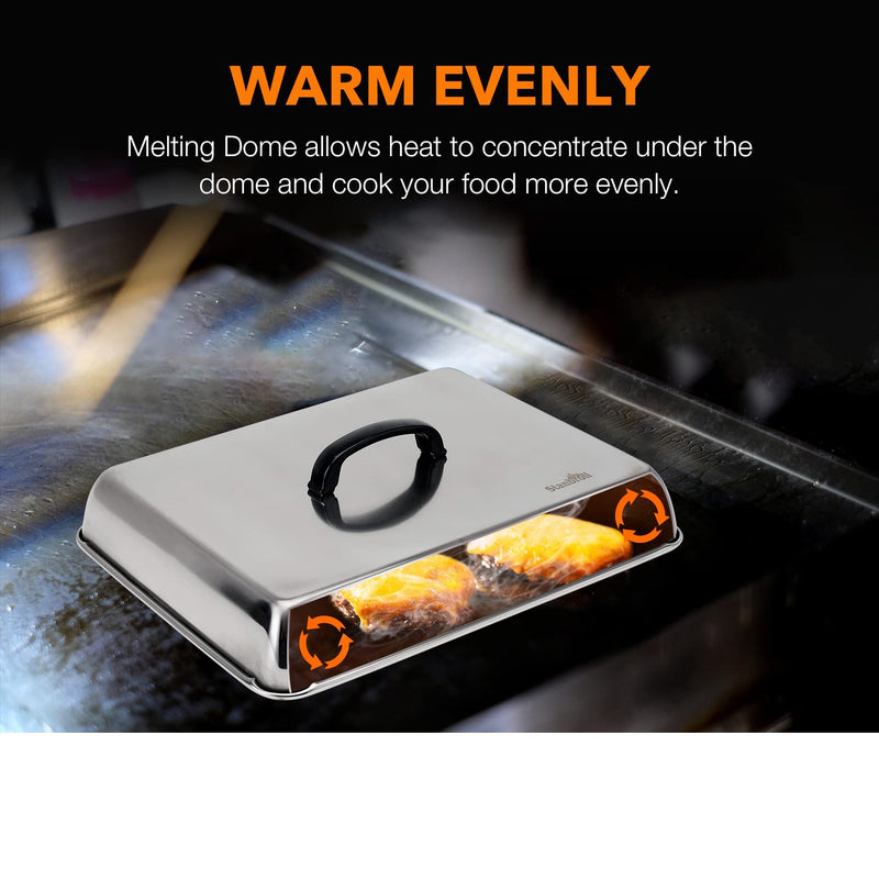 Stanbroil BBQ Griddle Accessories Set of 6 - Heavy Duty Stainless Steel Scraper, Spatula, Basting Cover and Bottles for Blackstone, Camp Chef Grill and Outdoor Griddle Accessories