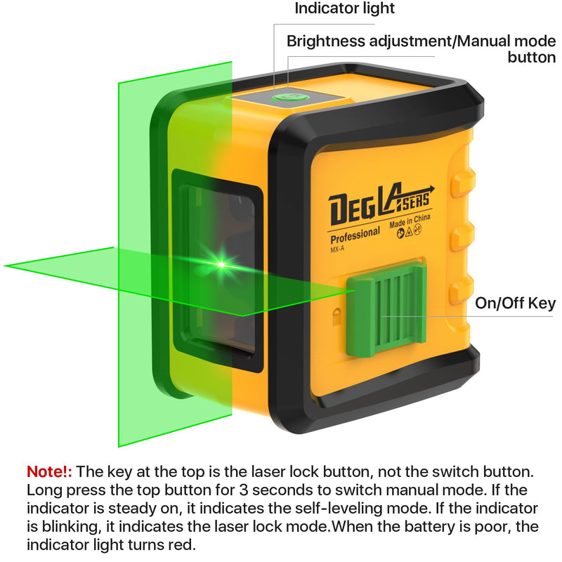 Self Leveling Laser Level with Tripod,DEGLASERS Green Cross Line Laser Level,Lazer Leveler Tool for Picture Hanging Construction Floor Tile Wall Home Renovation, Indoor Project, Battery Included