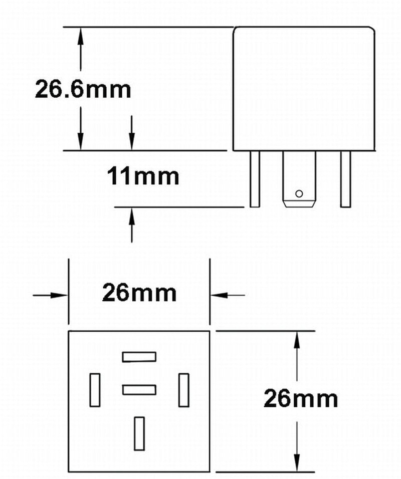 HELLA 931680017 Mini High Capacity Potted 20/40 Amp SPDT Relay (-40 Degrees Celsius to +125 Degrees Celsius)