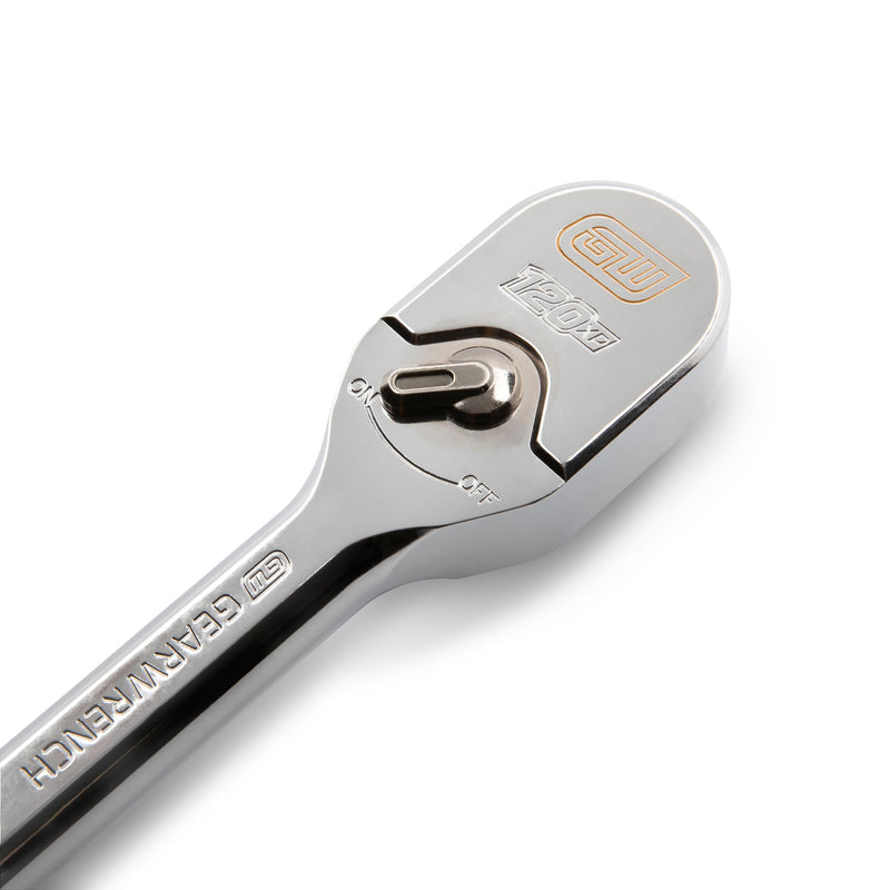 GEARWRENCH 1/2" Drive 120XP Full Polish Chrome Teardrop Ratchet | 81304XP Standard