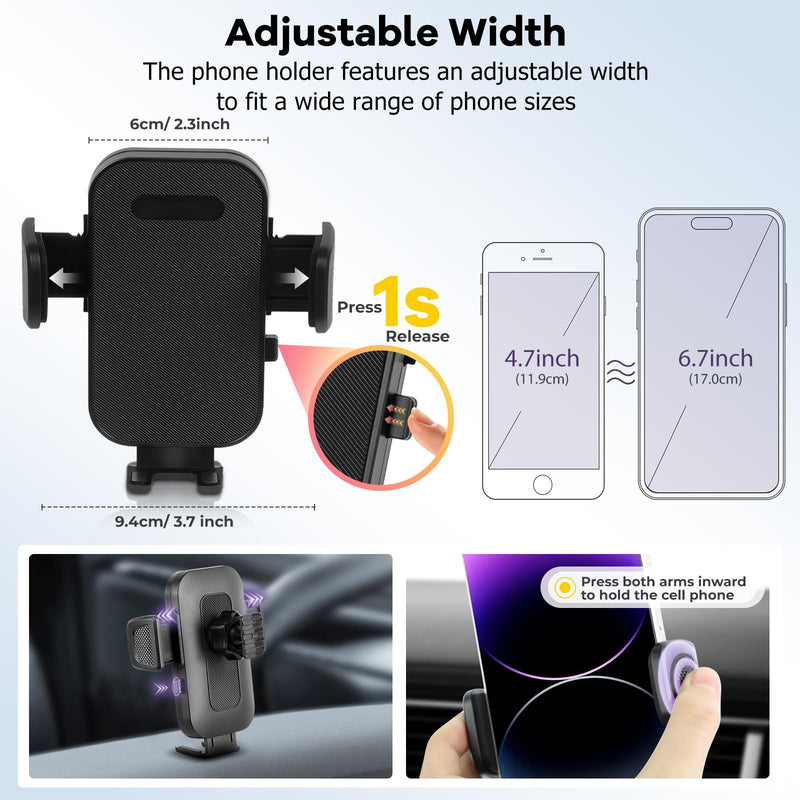 Car Phone Holder Fit for Toyota Sienna 2021 2022 2023 2024 w/DashTray Storge Box Organizer-Cell Phone Mount for Sienna Accessories 9 inch Touch Screen 360 Degree Rotation (Not fit Sienna 2025) For Toyota Sienna 2021-2024 9inch