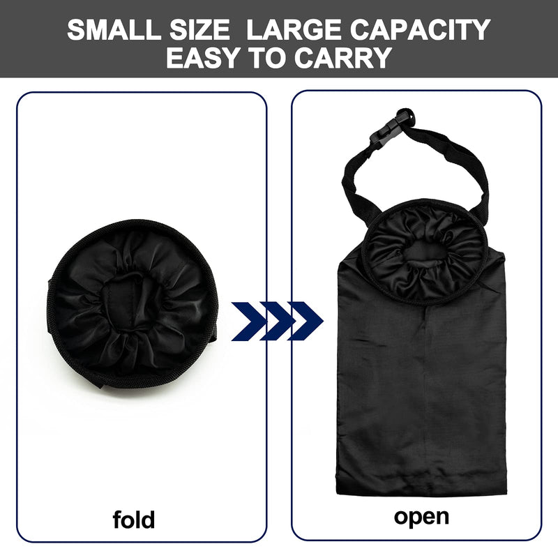 Car Trash Bag Car Trash Can Hanging Back Seat Car, Car Garbage Bag with Storage Pockets, Washable Eco-Friendly Car Garbage Can for Outdoor Traveling & Home Use (2 Pcs Black) 2 Black