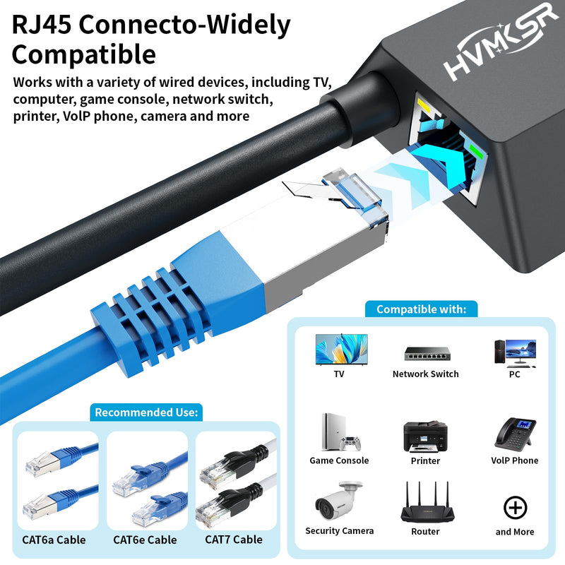 Starlink Ethernet Adapter for Standard Actuated Gen 2, RJ45 Gigabit Wired External Network Connection for V2, Black Starlink Ethernet Adapter