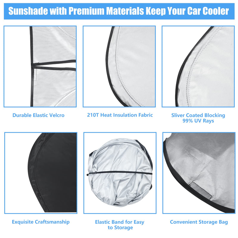 Windshield Sun Shade Window Sunshade Custom Fit 2024 2023 2022 2021 2020 2019 2018 2017 Toyota Tacoma 2Dr 4Dr Pickup Truck Accessories Foldable SUV Sun Visor Protector Limited 2Door 4Door A. for Toyota Tacoma 2017-2024
