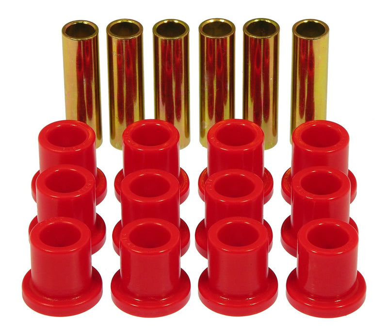 Prothane 6-1001 Red Rear Spring Eye and Shackle Bushing Kit