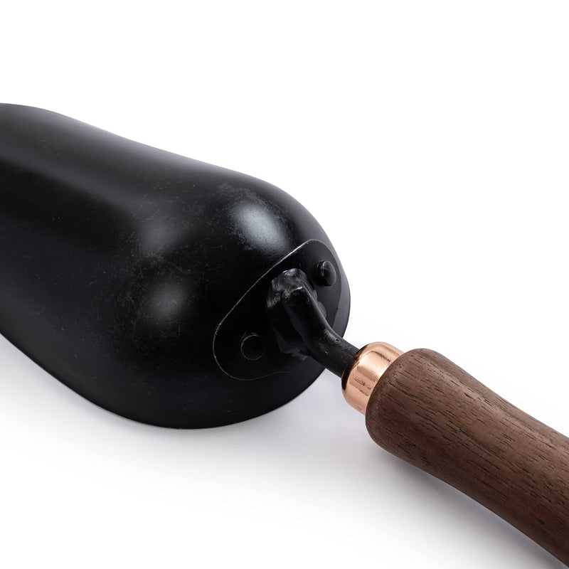 Barebones Garden Scoop - Garden Spoon - Stainless Steel Small Hand Shovel for Transplanting, Digging, and Planting - Great Home Gardening Hand Tools (Walnut/Black) Walnut/Black