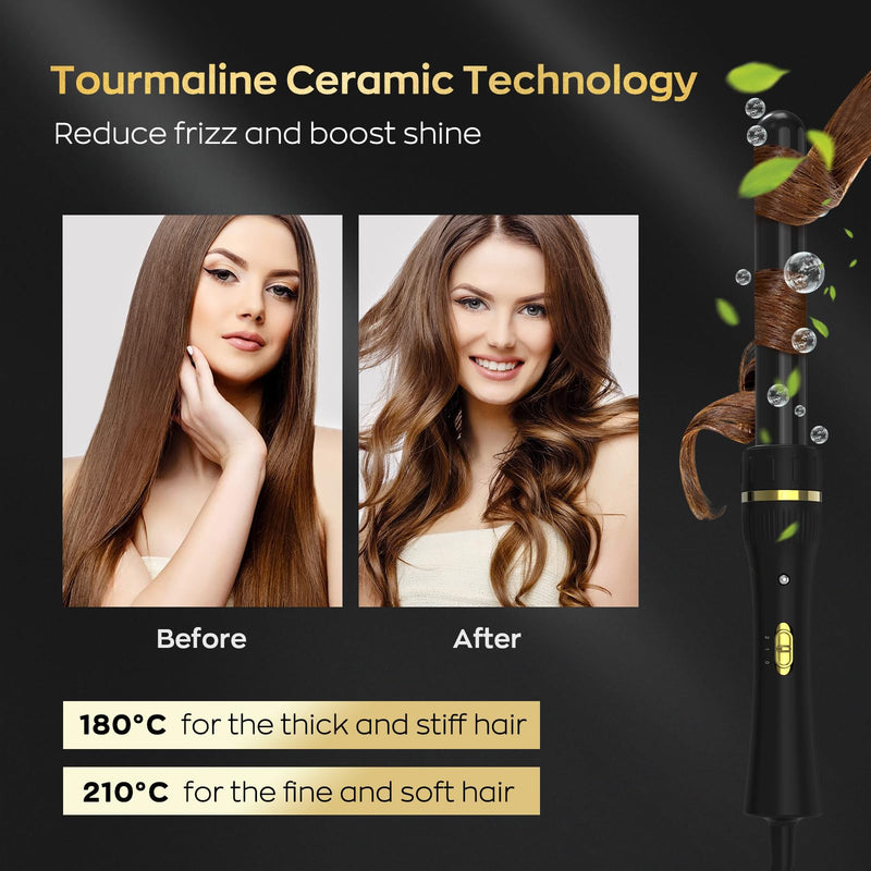 janelove Hair Curler 5 in 1 Curling Wand Set with 3 Barrel Hair Waver and 4 Interchangeable Ceramic Curling Iron 10-32mm for Long Medium Short Hair 5 in 1 - 180°C/210°C