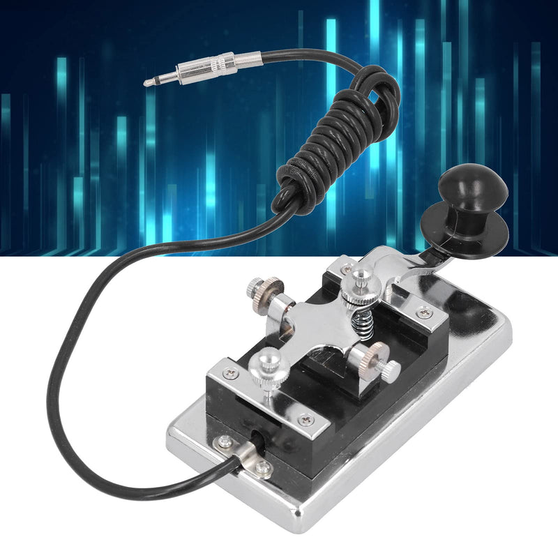 Morse CW Telegraph, Professional Morse CW Telegraph Straight Key, Stainless Steel CW Telegraph, Morse Communication,HY‑K4,
