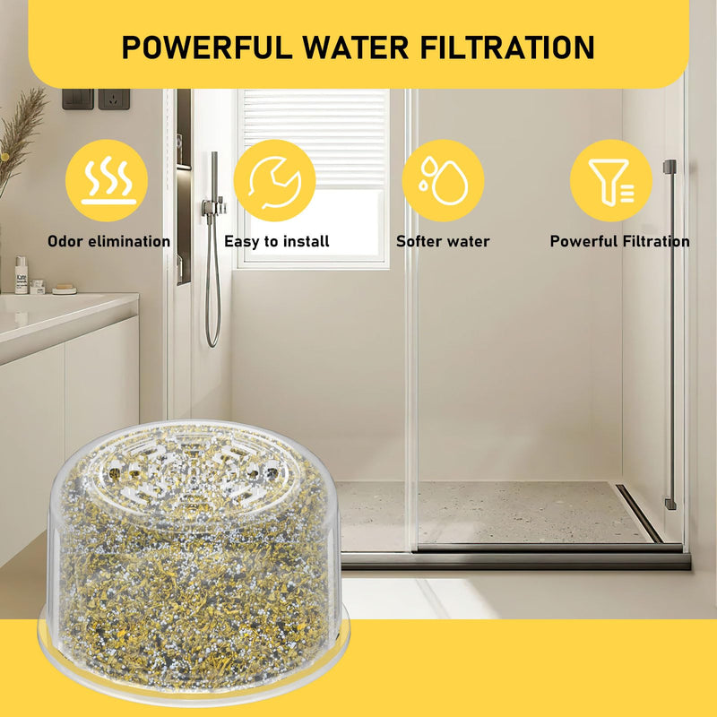 4 Pack Shower Head Filter Replacement Cartridge Compatible with All Canopy Fixed & Handheld Filtered Shower Head, Shower Filter For Hard Water 4 Pack