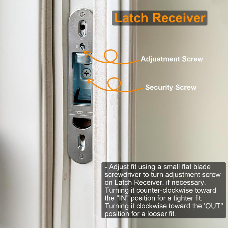 Andersen 2-Panel Sliding Patio Door Lock and Receiver Kit Replacement | Gliding Glass Door Reachout Locks from 1986 to Present