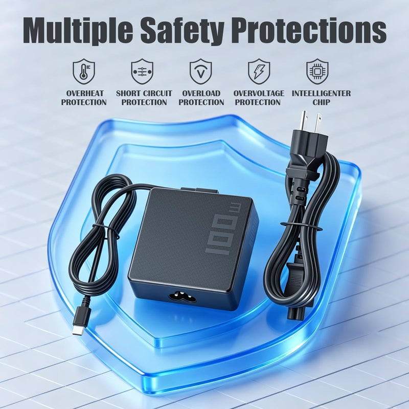 100W USB-C Compatible withAsus Rog Xbox Ally X Charger Legion Go S Handheld | Fit for Ally X Z1 R1 MSI Claw Steam Deck Handheld Console & ZenBook 14 14X S13 Rog Flow Z13 X13 GZ301 GV301 GV302 Laptop