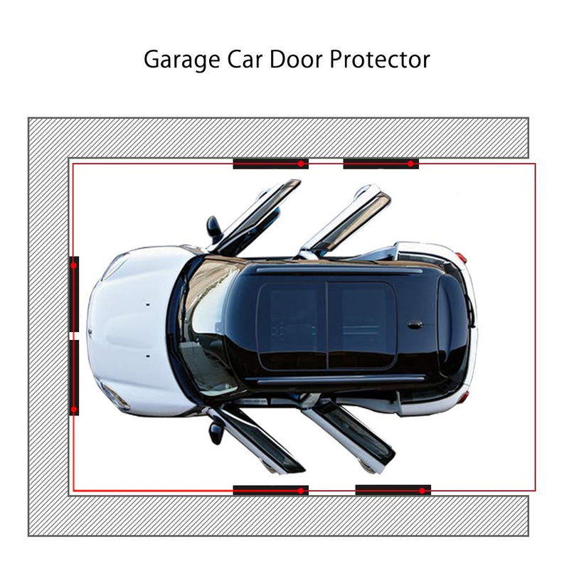Garage Wall Protector, 4 Pack Garage Car Door Protector Bumper Guard for Car Doors Anti-Collision Self Adhesive EVA Foam for Warehouse Parking Assist Black 4 Pack 11.8"x3.9"x1.2"