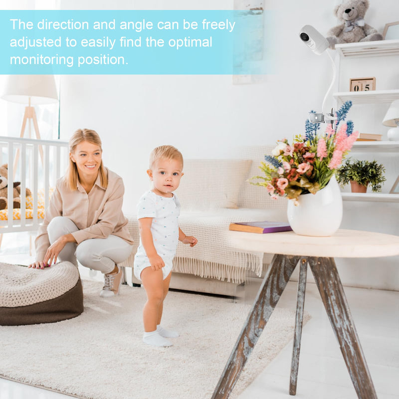 Baby Monitor Mount Compatible with Momcozy BM01/BM03/BM04 | Adjustable Angle, Flexible Mounting, Drill-free installation, Universal Compatibility Clamp Mount
