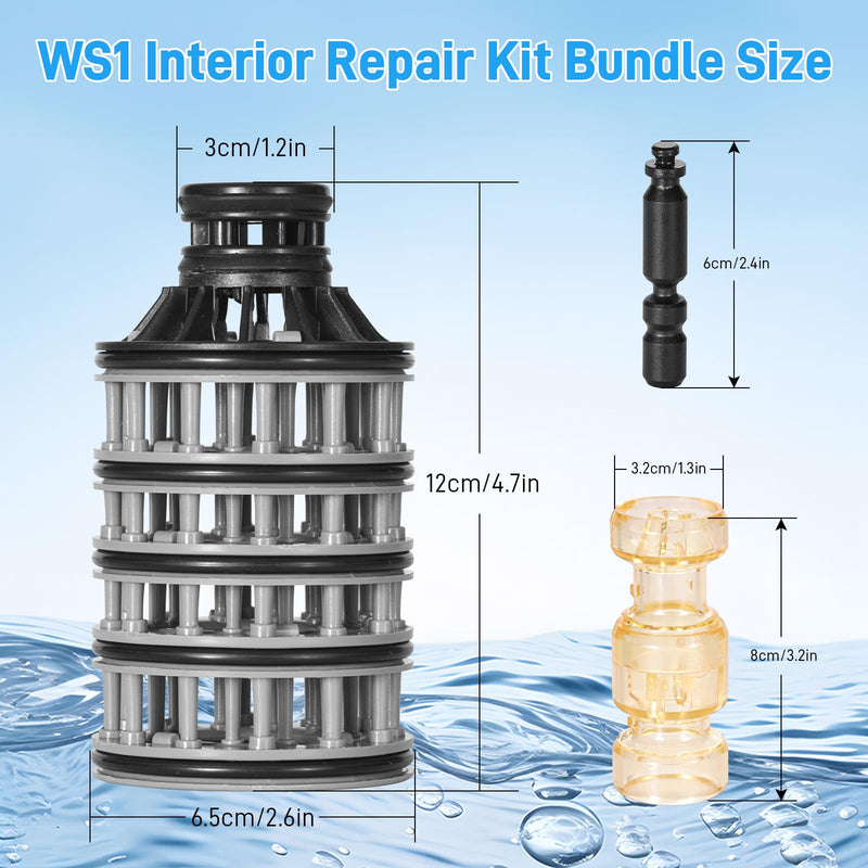 WS1 Water Softener Maintenance and Repair Kit, WS1 Softener Rebuild Kit WS1 Spacer Stack Assembly Compatible with Clack V300502 V3005