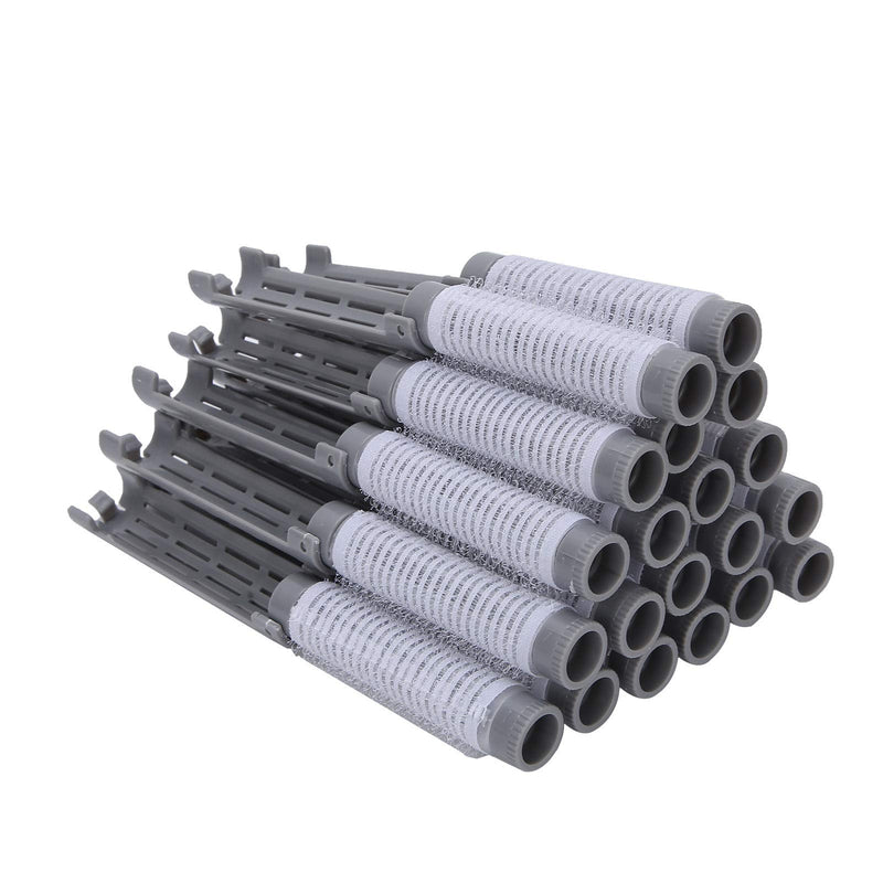 Plush Hair Perm Rods, Perm Curlers 20Pcs, No Damage Hair Curlers, Root Perm Rods For Styling, Plastic Fluffy Perming Rod Rollers For Long Short (Grey) Grey