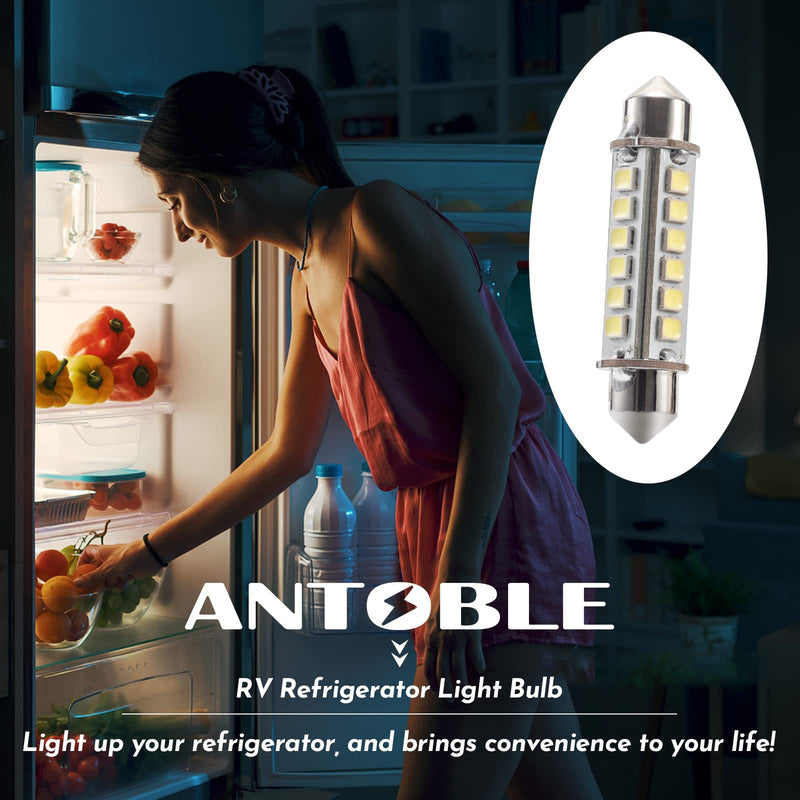 ANTOBLE 12V LED Light Bulb Replacement Bulbs for Dometic 200729000P RM2652 RM2662 RM2620 RM2820 RM2811 RM3762 RM3962 RM1350M RM1350IM RM1350MIM, Norcold 611 N611 N621 RV Refrigerator Fridge