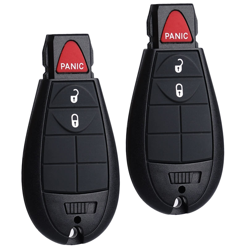 MechanMagic Key Fob Fobik Replacement Compatible for Dodge Ram 1500 2013-2021 2500 3500 4500 5500 HD 2013-2018 Pickup Truck Keyless Entry Remote Control GQ4-53T 56046953AE Sets of 2