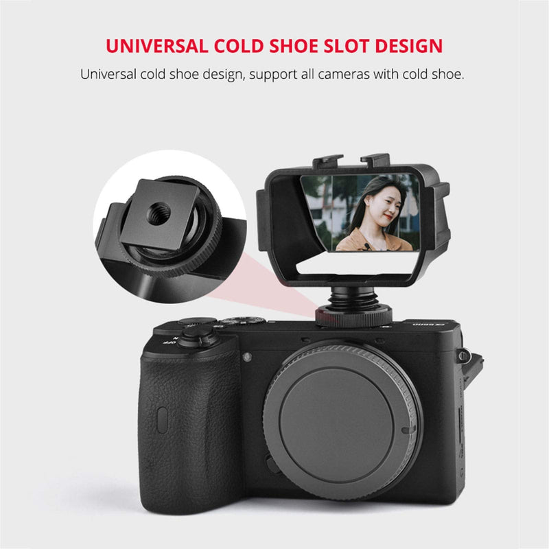 Camera Selfie, Universal Cold Shoe Mount for Mic Light Vlog Filmmaking for Mirrorless Camera Photography Vlog Video