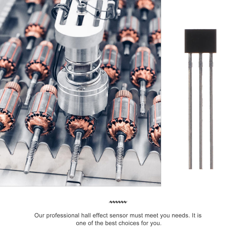 ULTECHNOVO 100pcs A3144 3144 Hall Effect Sensor for High-Temperature Operation (Pack of 2) 1.6X0.4cm (Pack of 2)