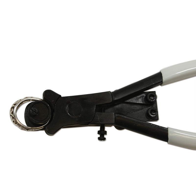 The Beadsmith Wire/Ring Bending Pliers, 7 inches (180mm), White PVC Grip, Spring Action Handle, Tool for Bending and Curving Wire, Rings, rods and Metal Strips