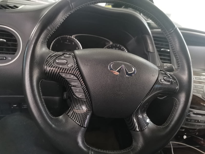 for Infiniti QX60 JX35 Carbon Fiber Steering Wheel Cover Trim Accessories for 2011-2020 Infiniti QX60 JX35