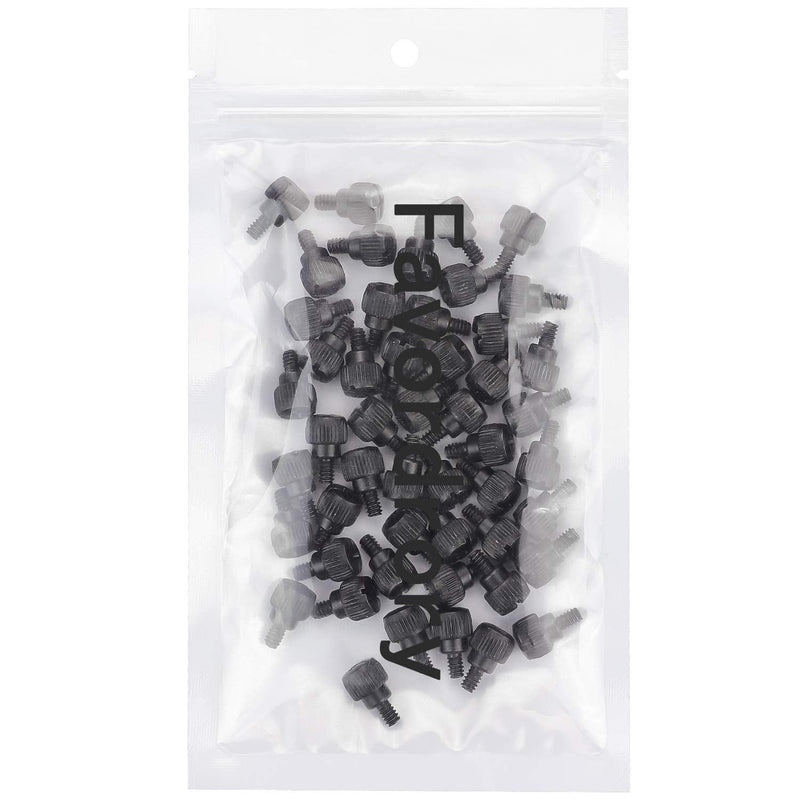 50 Pieces 6#-32x5 Computer Case Thumb Screws, Black